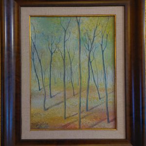 Oleo paisaje invernal